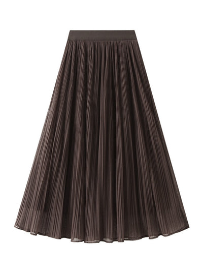 Mesh High Waist Long Skirt