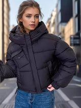 Hooded Short Padded Cotton-padded Jacket Coat