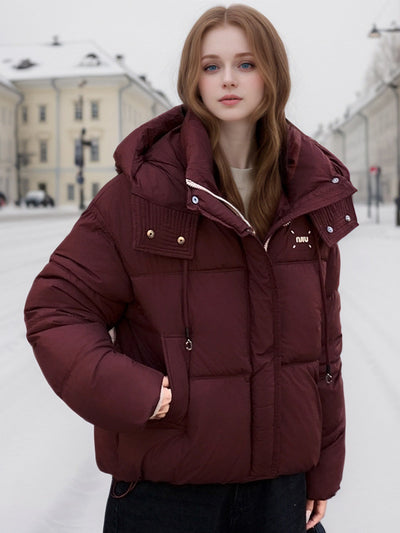 Warm Hooded Padded Cotton-padded Jacket Coat