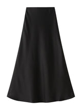 Satin Fishtail High Waist Skirt