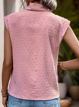 Jacquard Sleeveless Shirt Top