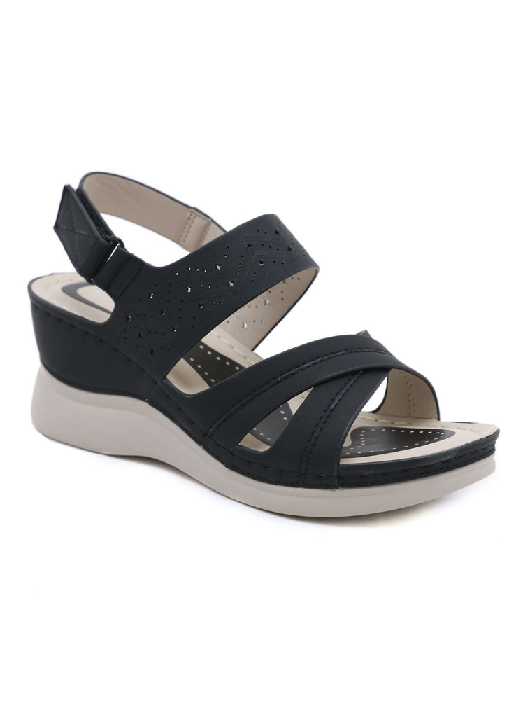 Round Head Loop Wedge Sandals