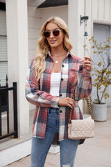 Thousand Plaid Button Woolen Shirt