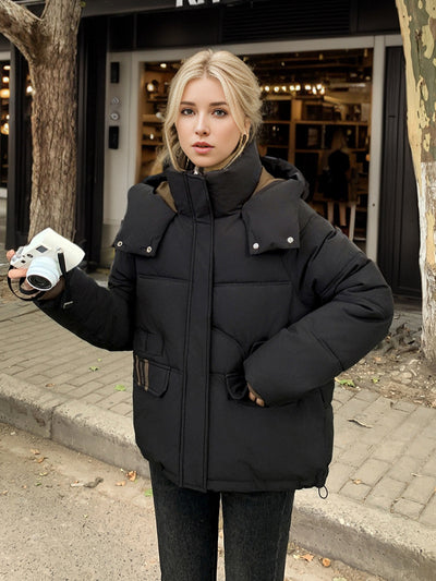 Hooded Loose Padded Cotton-padded Jacket Coat