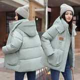 Loose Hooded Pocket Cotton-padded Jacket