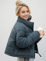 Stand-up Collar Loose Padded Coat