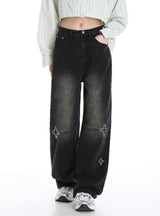 High Waist Wide-leg Pants Jeans