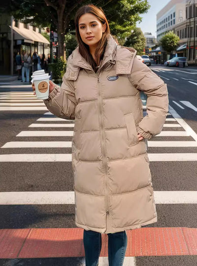 Long Over-the-knee Loose Padded Down Coat