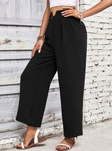 Black High Waist Wide-leg Pants