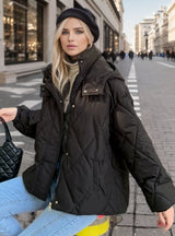 Loose and Slim Diamond-shaped Padded Coat