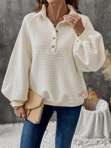 Loose Solid Color Leisure Pullover Top