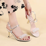 Crystal Stilettos Heels Sandals