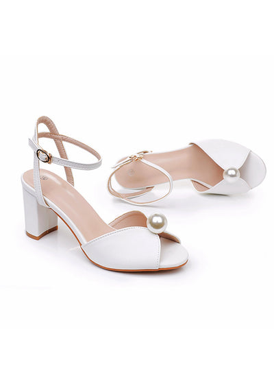 7 cm Thick Square Root Fishmouth Sandals