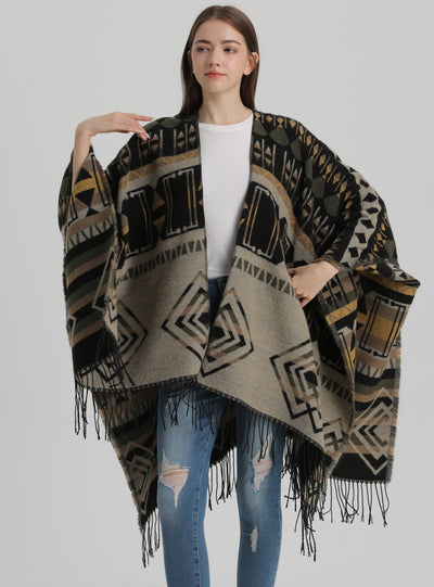 Women Ethnic Wind Shawl Cloak