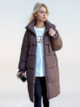 Medium and Long Over-the-knee Thickened Hooded Jacket