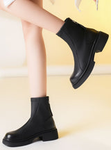 Short Tube High Zipper Thick Bottom Martin Boots