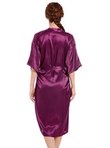 Solid Color Smooth Robe Bathrobe