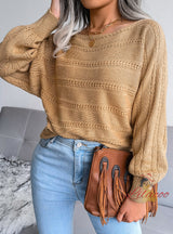 Hollow Twist Leisure Knitted Sweater