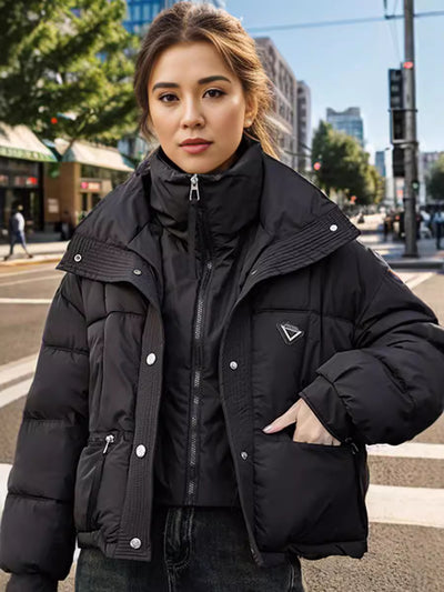 Fake Two Short Cotton-padded Jacket Coats