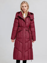 Long Cotton-padded Slim Waist Jacket Coat