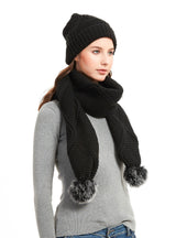 Wool Knitted Scarf Hat Suit