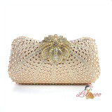 Chain Slung Rhinestone Handbag