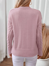 V-neck Pullover Vintage Twisted Sweater