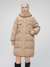 Long Hooded Padded Cotton-padded Jacket Coat