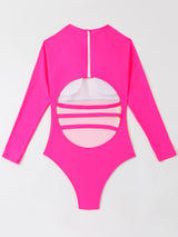 One-piece Triangle Long Sleeve Swimsuit