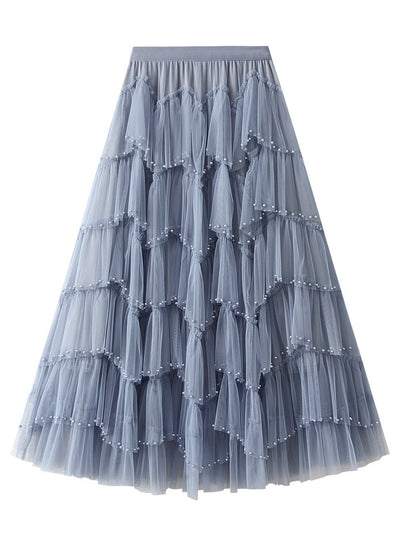 Heavy Industry Beaded Gauze Cake Skirt