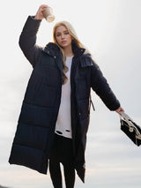 Long Hooded Cotton-padded Jacket Coat