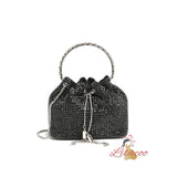 Chain-studded Full-drilled Bucket Bag