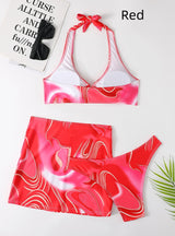 Short Skirt Split Swimsuit Three-piece Suit