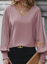 Women Long Sleeve Solid Color Shirt