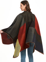 Geometric Hem Split Shawl