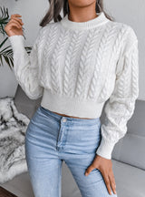 Twist Silm Waist Knit Navel Sweater