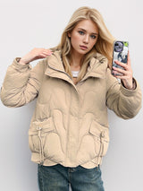 Short Loose Slim Hooded Cotton-padded Jacket