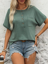 Short-sleeved Solid Color T-shirt