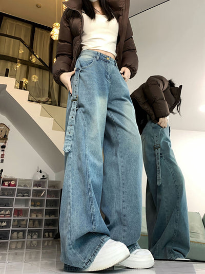 Retro Slim Loose Straight Jeans