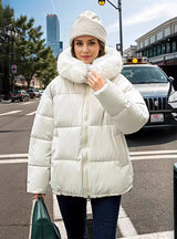 Short Loose Hooded Padded Warm Cotton-padded Jacket