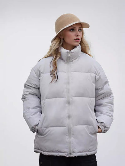 Stand-up Collar Cotton-padded Short Down Coat