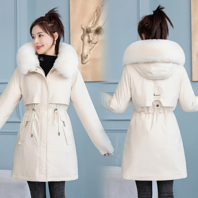 Medium-long Cotton-padded Down Coat