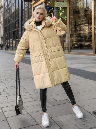 Thickened Medium and Long Cotton-padded Coat