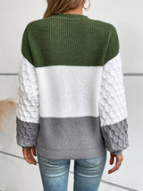 Fashion Loose Color Matching Sweater