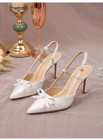 Pointed Bow High Heels Sandal