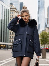 Silm Waist Thickening Cotton-padded Jacket