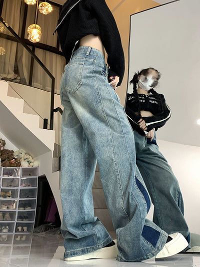 Straight High Waist Loose Wide Leg Jeans