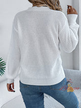 Leisure Hollow V-neck Twist Sweater