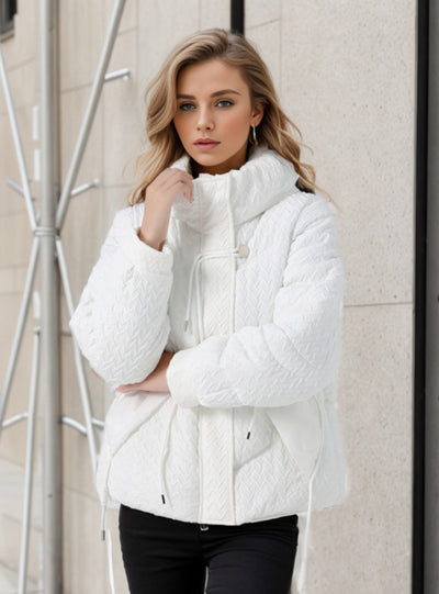 Short Fragrance Style Loose Cotton-padded Coat