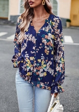 Women Long Sleeve Floral Shirt